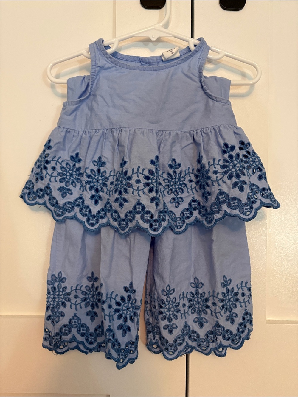 GAP Light Blue Embroidered Two-Piece Shorts Set